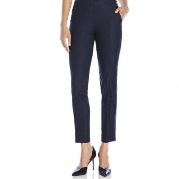 Kit And Ace Go To Trousers Dark Navy Blue Size 0 Wool Dress Pants - Picture 1 of 13